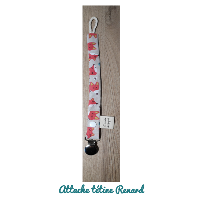 Attache tétine "renard"